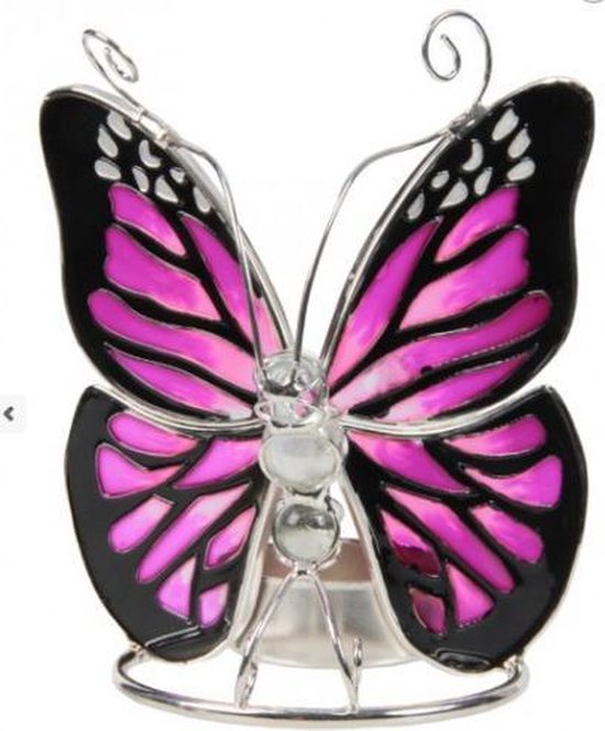 Tiffany waxinelichthouder vlinder- Tiffany-Butterfly-sfeerbrander-theelichthouder Vlinder
