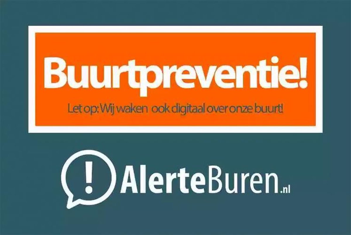 Set van 15 Buurtpreventie BuurtApp / BuurtWhatsApp Deurstickers - AlerteBuren.nl