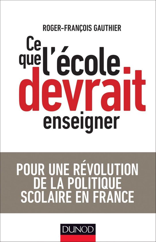 Ce que l'école devrait enseigner - cover