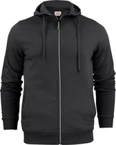 Printer hooded sweat jacket Overhead man - 2262051 - Zwart - maat XL
