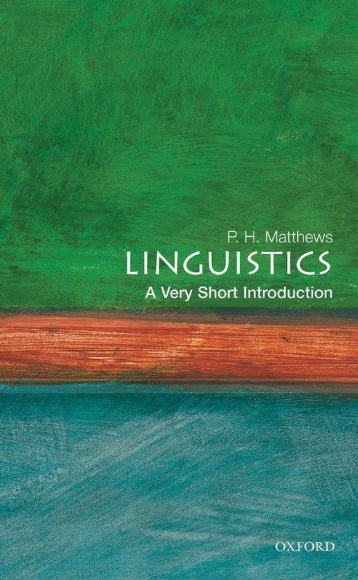 Very Short Introductions - Linguistics - cover