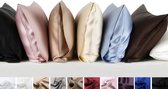 Zijden kussensloop, Koffiemelk, 50x75cm, housewife-style 100% zijde, 405thread count(19momme)