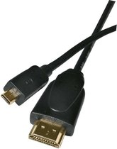 Emos 1.5m HDMI 1.4 HDMI kabel 1,5 m HDMI Type A (Standaard) HDMI Type D (Micro) Zwart