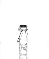 Zak!Designs - Lily Fles - Incl. Vergrendelbare Dop - Glas - 250 ml - Zwart