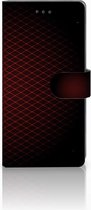 Geschikt voor Samsung Galaxy Note 8 Hoesje Geruit Rood