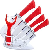 Keramisch messenblok 5-dlg - rood