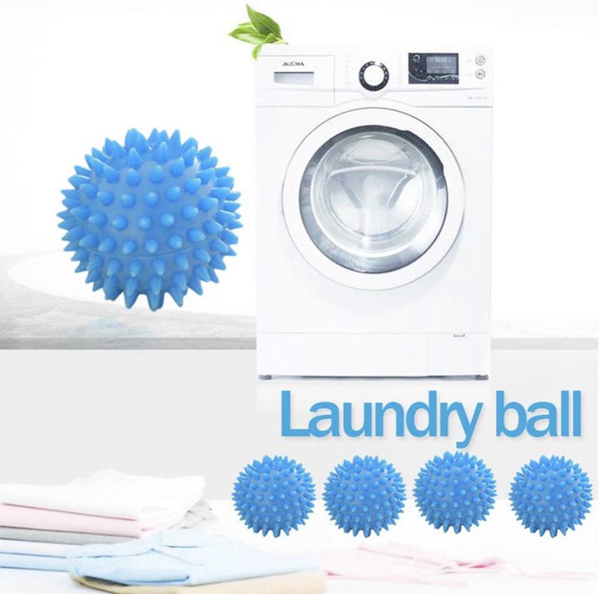 6 Stuks Wasbal Voor Wasmachine, Drogerballen Voor Wasdroger Herbruikbaar Voor Het Schoonmaken Van Kleding Thuis