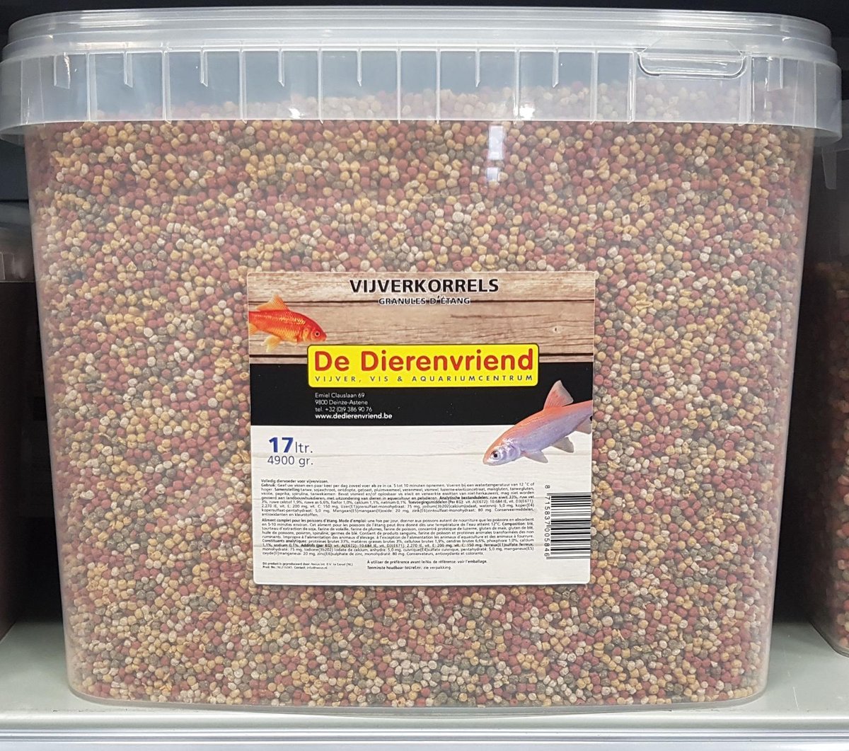 Vijverkorrel / Vijvervoeding 17L - 3mm