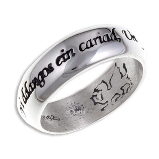 Welsh Liefde zilveren Ring Maat 50