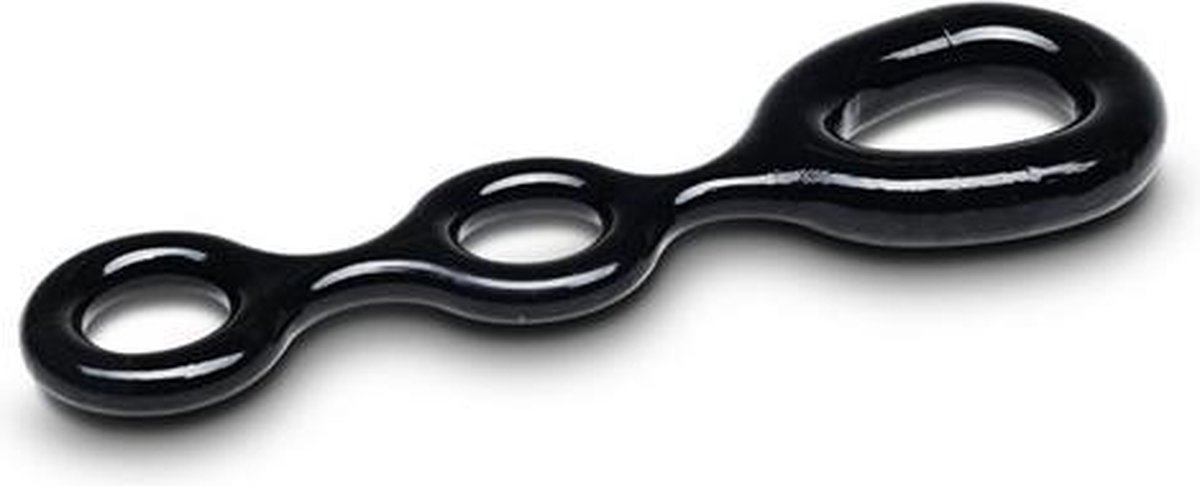Goedkoopste Sport Fucker 3 way cockring (op verschillende manieren te gebruiken) - zwart