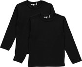 Dirkje Unisex  Shirts Lange Mouwen (2stuks) Zwart - Maat 98
