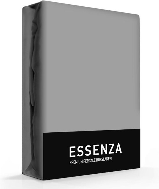 Essenza - Hoeslaken - Percale katoen - 200 x 200  - Steel Grey