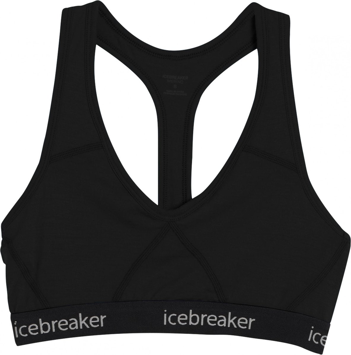 Icebreaker Sprite Racerback BH Dames, zwart Maat XL