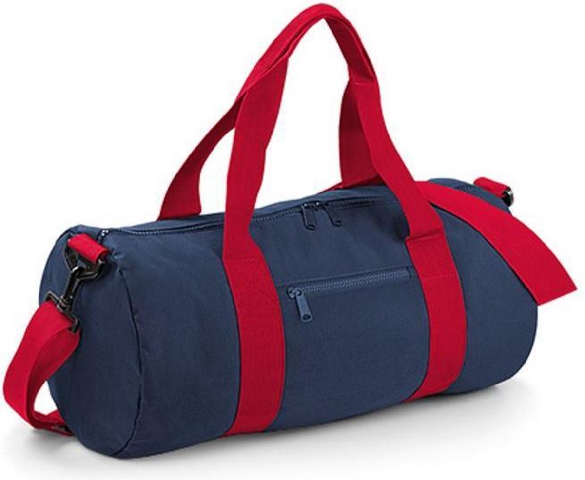 Bagbase Originele ronde sporttas, Kleur French Navy/ Classic Red