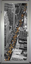 Deurposter 'New York taxi's' - deursticker 75x195 cm