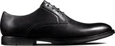 Clarks Ronnie Walk Heren Veterschoenen - Black Leather - Maat 44