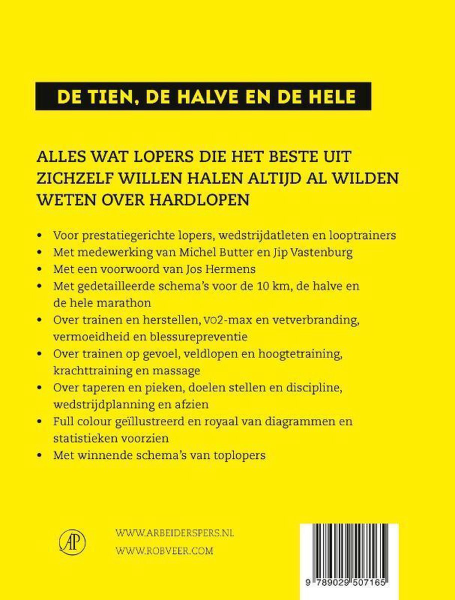 De tien, de halve en de hele - back cover
