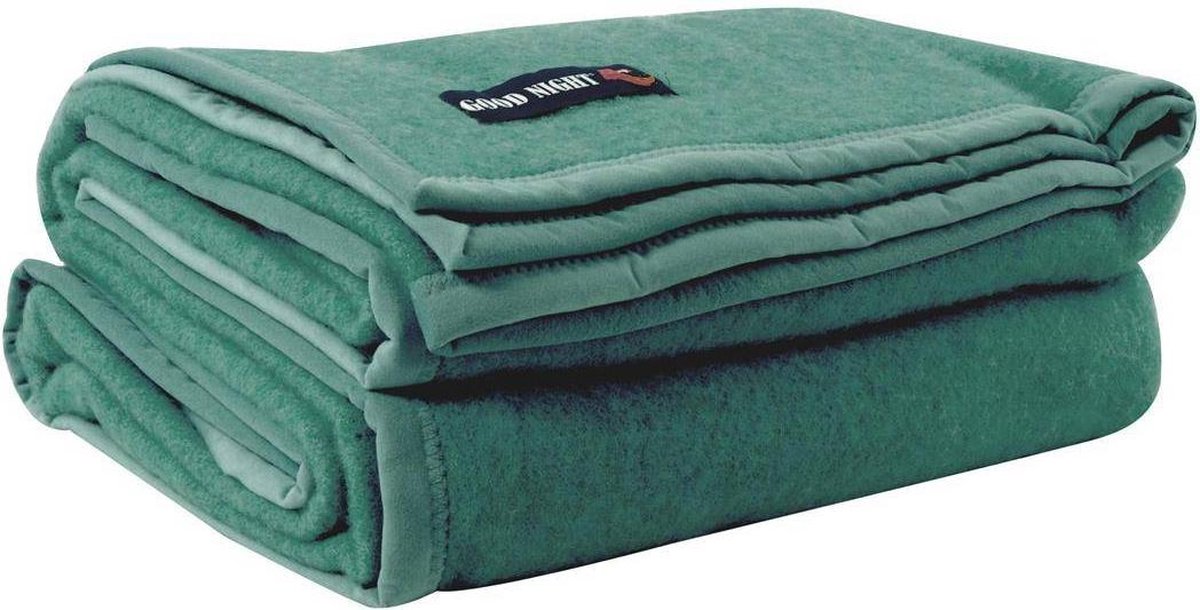 Good Night Diamond - Deken - 240x260 cm - 100% wol - Vert/groen