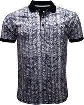 AP get Updated Polo shirt all over print zwart/wit maat M