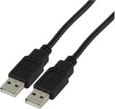 USB 2.0 kabel met A plug naar A plug 1,80 m