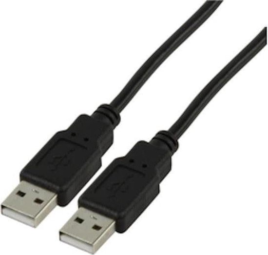Valueline CABLE-140HS, 1,8 m, USB A, USB A, USB 2.0, Mâle/Mâle, Noir