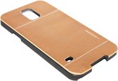 Aluminium hoesje goud Geschikt Voor Samsung Galaxy S5 (Plus) / Neo