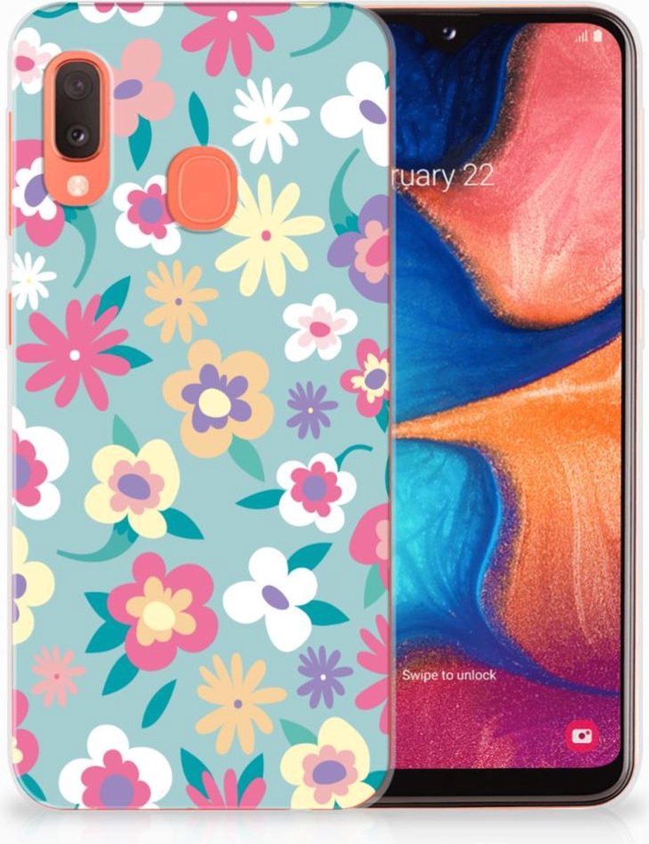 Samsung Galaxy A20e TPU Case Flower Power