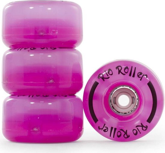Paar Ontstaan lassen Rio Roller LED wielen rolschaatsen Light Up roze | bol.com