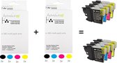 Improducts® Inkt cartridges - Alternatief Brother LC985 / LC-985 / 985 8 stuks