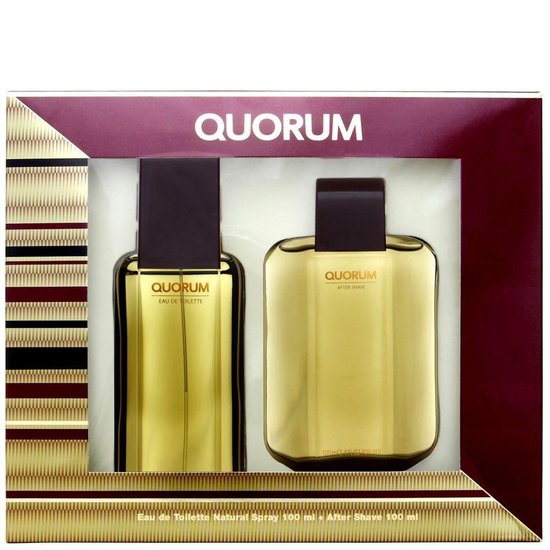 Antonio Puig Quorum - Geschenkset - Eau de toilette 100 ml + Aftershave 100 ml - Quorum