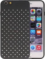 Witte Chique Hard Cases - Hoesje Geschikt voor iPhone 6 Plus Zwart