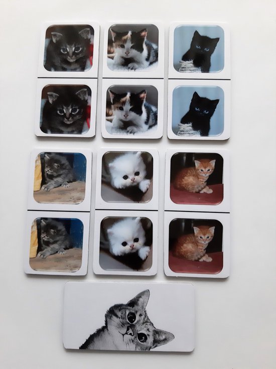 Thumbnail van een extra afbeelding van het spel Denkspel voor mensen met dementie FotoDomino Kittens