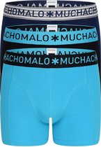 Muchachomalo - Heren - Solid 3-Pack Boxershorts - Blauw - M