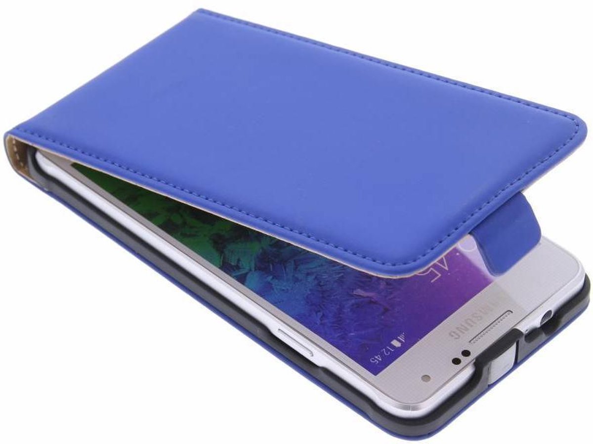 Mobiparts - blauwe premium flipcase voor de Samsung Galaxy Alpha