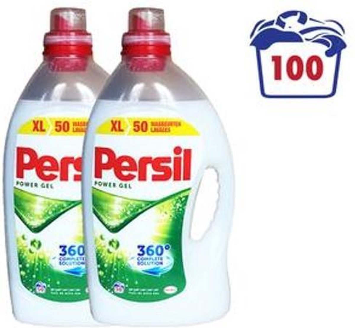 Persil Power Gel - 2 x 50 Wasbeurten - Vloeibaar wasmiddel - Voordeelverpakking
