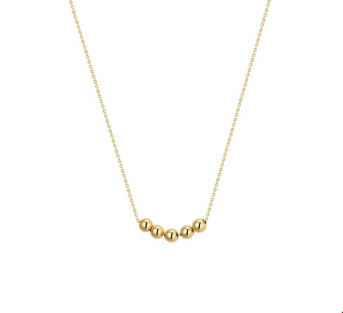 TFT Collier Geelgoud 5 X Schuifbol 1,0 mm 40 - 42 - 44 cm