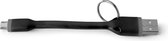 Celly USB-Datenkabel Micro USB-Anschluss mit Schlüsselanhäger 12 cm black