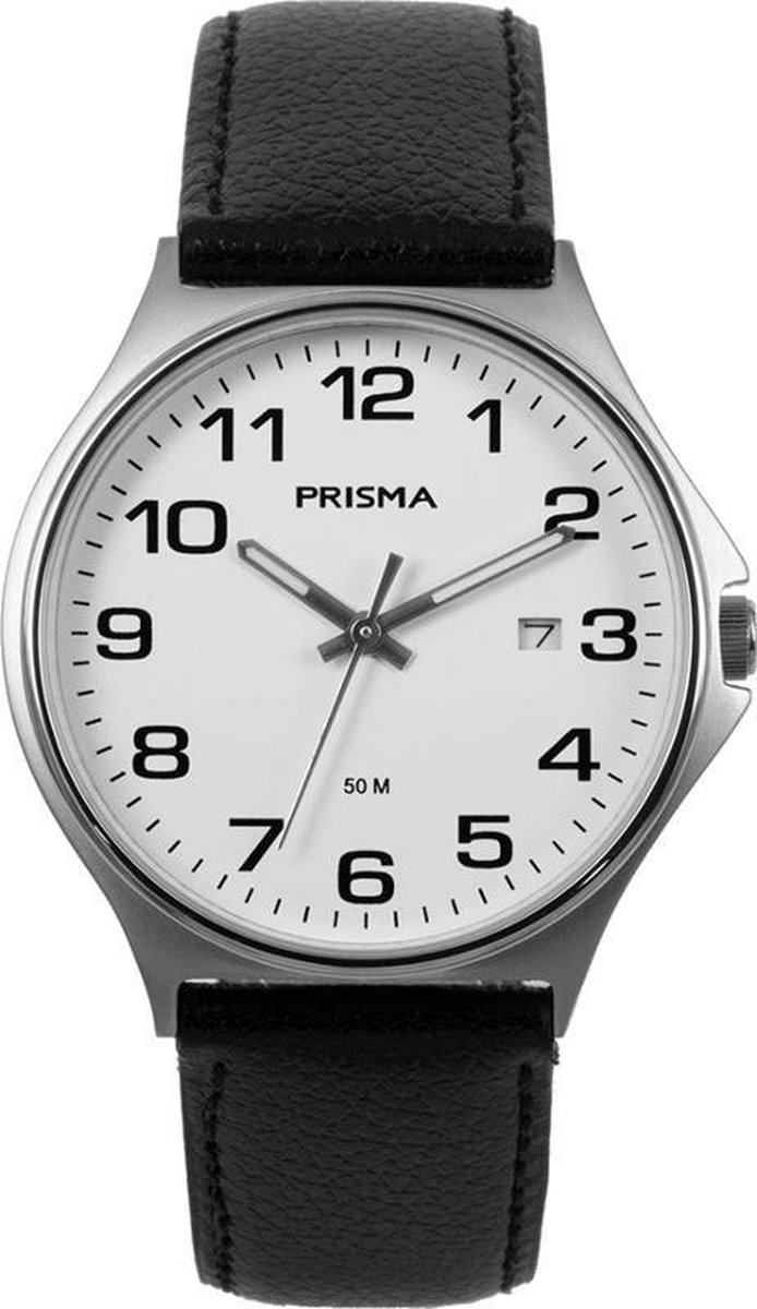 Prisma Heren Edelstaal 5 ATM horloge P.1685