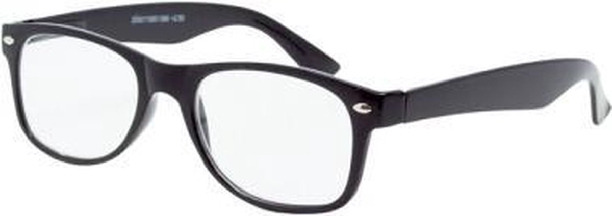 Leesbril Wayfarer zwart glans +3.0