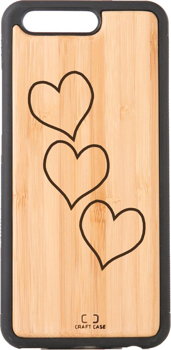 Bamboe telefoonhoesje Hearts - Craft Case - Huawei P10