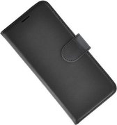 Apple iPhone 6/6S Effen Zwart Pearlycase® Hoesje Echt Leer Handmade Wallet Bookcase