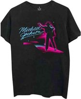 Michael Jackson - Neon Heren T-shirt - M - Zwart