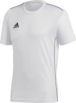 Adidas Core 18  Sportshirt Heren - White/Black - Maat S