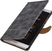 Huawei P8 Max Booktype Wallet Hoesje Mini Slang Grijs - Cover Case Hoes