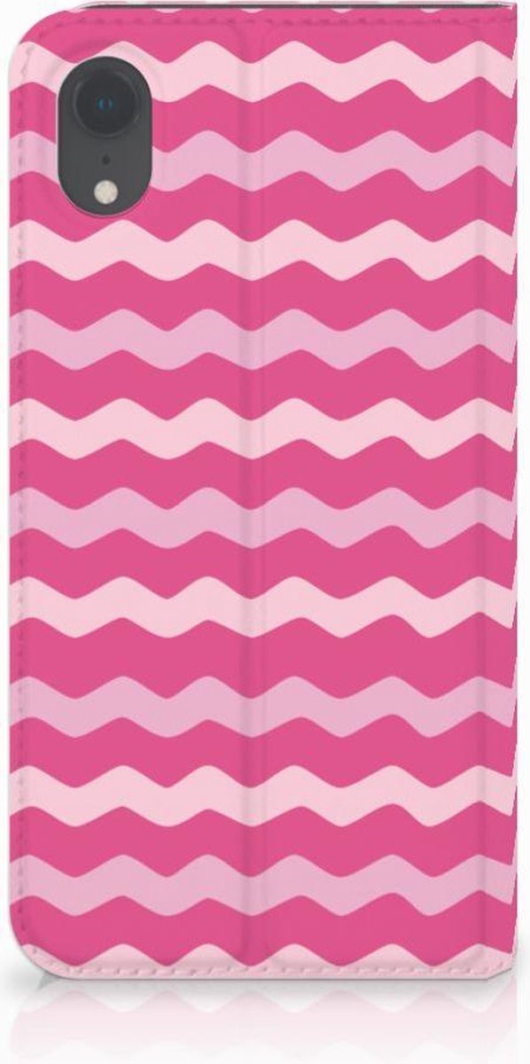 Apple iPhone Xr Hoesje met Magneet Waves Pink