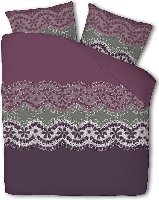 Dekbed Overtrek Flots Paars 200 x 200/220 cm