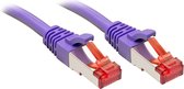 LINDY 47821 0,5 m Cat.6 S/FTP netwerkkabel, violet, 3 stuks