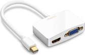 Ugreen 10427 Mini DisplayPort HDMI + VGA (D-Sub) Wit video kabel adapter