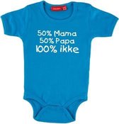 50% Mama 50% Papa 100% ikke romper korte mouw | aqua | 62/68