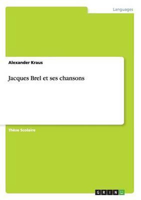 Jacques Brel et ses chansons - cover